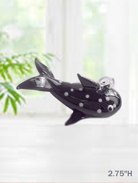 Glass Hanging  Whale 
